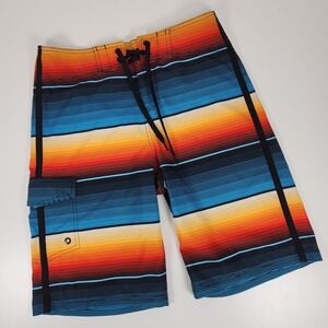 Massimo Supply Co. Men's 30 Board Shorts Swim Trunks Blue Orange Black Pocket